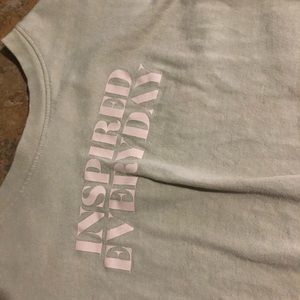 Inspired everyday logo crop top.